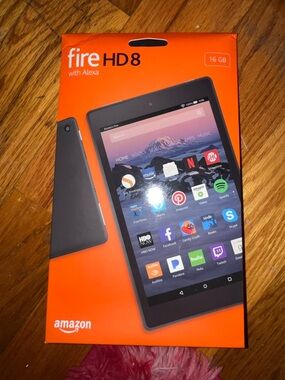 Amazon Fire HD 8 Tablet - Black with Orange Packaging